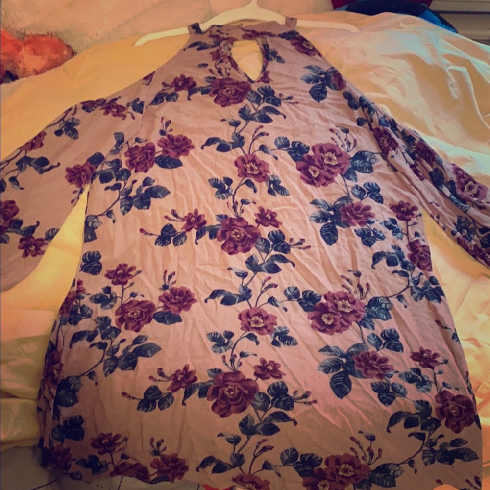 American eagle high collar off-the-shoulder dress